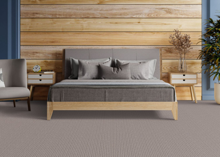 Carpet in a modern bedroom.